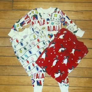 3 Long Sleeved Holiday Onesies